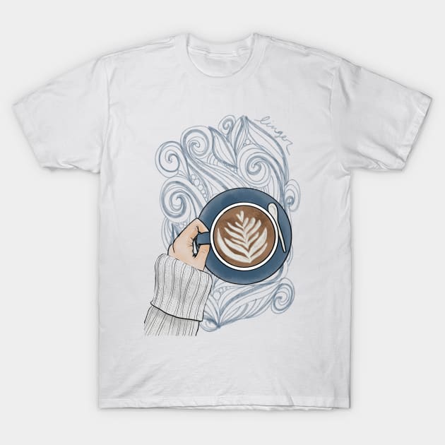 Linger with Your Latte T-Shirt by LauraKatMax